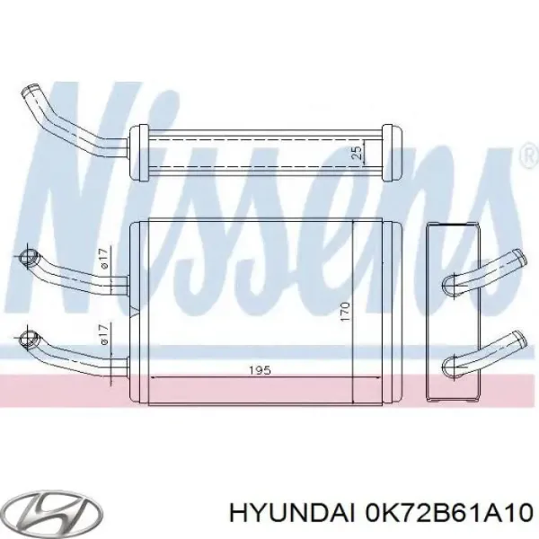 Радиатор печки 0K72B61A10 Hyundai/Kia