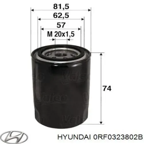 0RF0323802B Hyundai/Kia Масляный фильтр двигателя