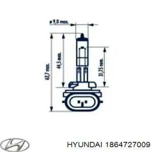 Лампочка 1864727009 HYUNDAI