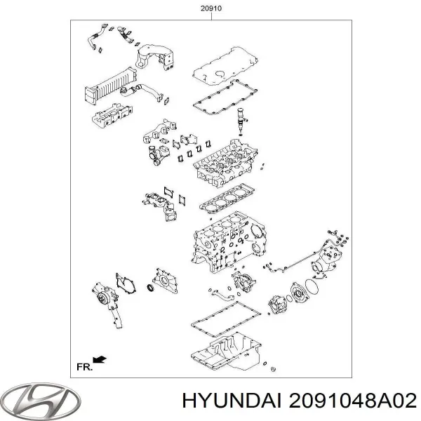Комплект прокладок 2091048A02 Hyundai/Kia
