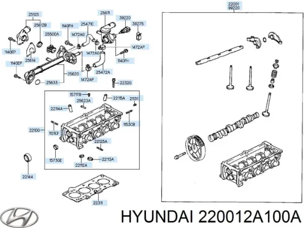Головка блока цилиндров на Hyundai I20 I PB