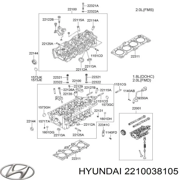 Головка двигателя Hyundai Sonata IV седан (EF) (1998 - 2001) цена, от