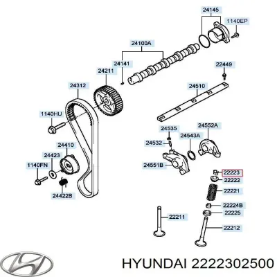 Сухарь клапана HYUNDAI 2222302500
