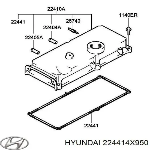 Прокладка клапанной крышки 224414X950 Hyundai/Kia
