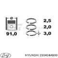 Кольца поршневые KIA Sorento JC