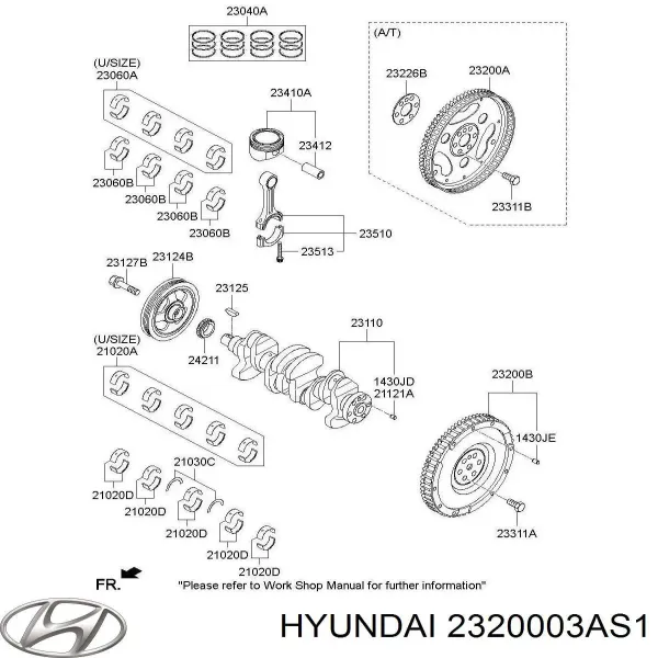 Маховик 2320003AS1 Hyundai/Kia