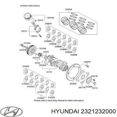 Венец маховика HYUNDAI 2321232000