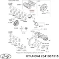 Поршень с пальцем без колец, STD HYUNDAI 2341037310