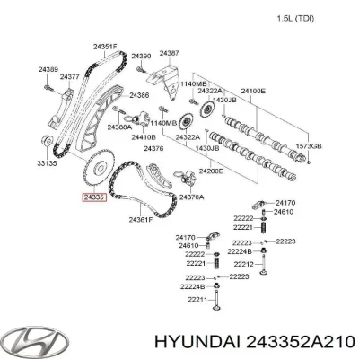 Шестерня-звездочка ТНВД HYUNDAI 243352A210