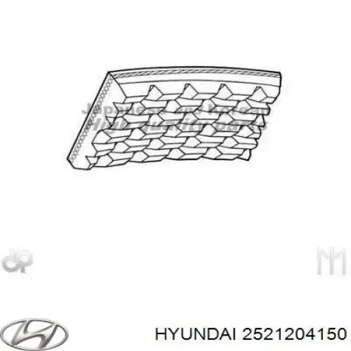 Ремень генератора 2521204150 Hyundai/Kia