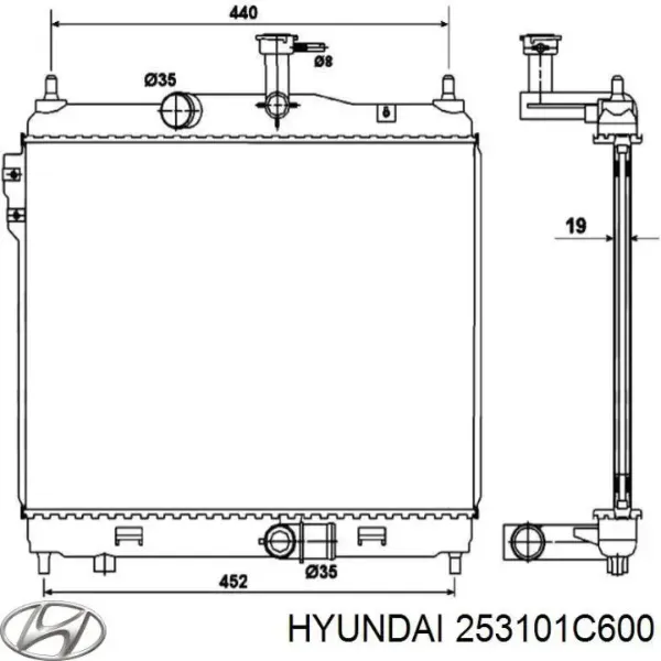 Радиатор 253101C600 Hyundai/Kia