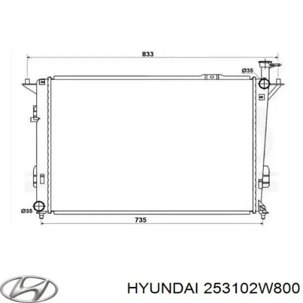 Радиатор 253102W800 Hyundai/Kia