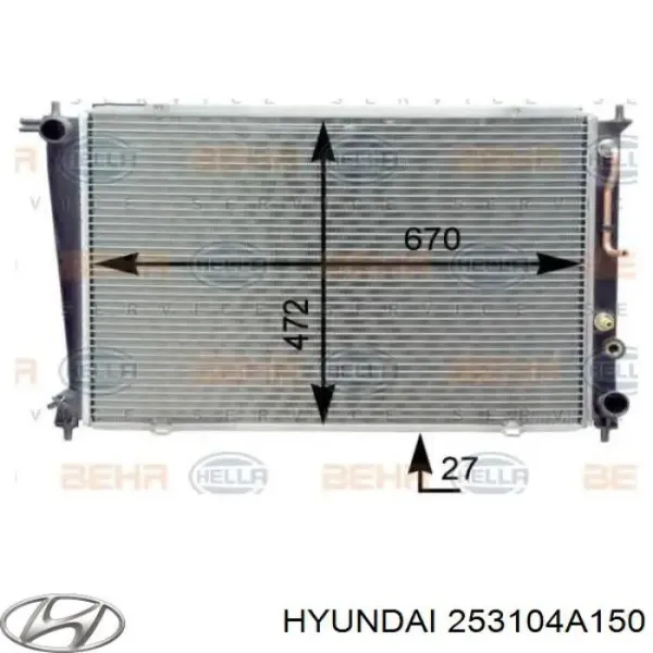 Радиатор 253104A150 Hyundai/Kia