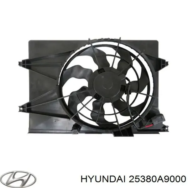 Диффузор вентилятора в сборе с мотором и крыльчаткой 25380A9000 Hyundai/Kia