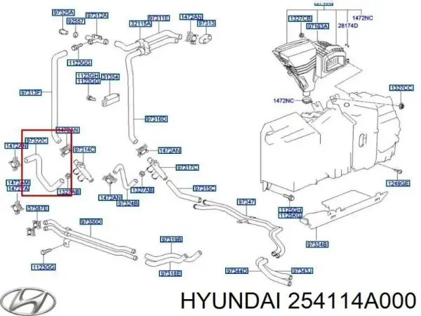 Патрубок радиатора DCC020596 Mando
