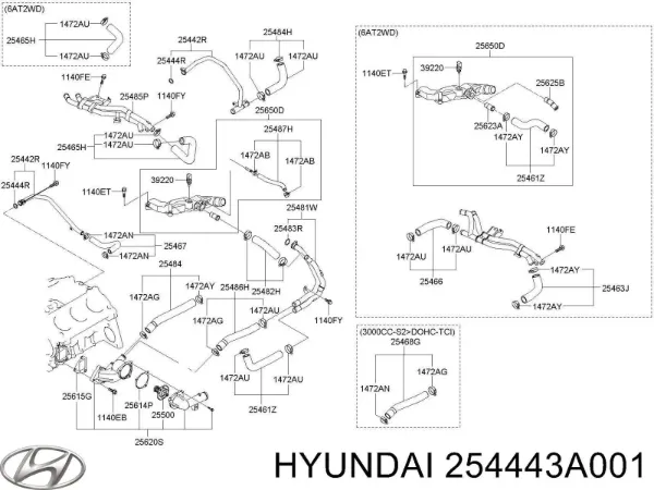  254443A001 Hyundai/Kia