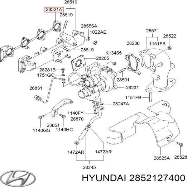Прокладка коллектора P1MA041 Parts-Mall