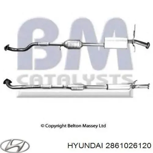 Центральная часть глушителя 2861026120 Hyundai/Kia
