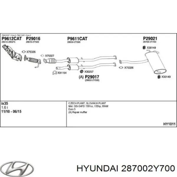 Глушитель задний ED1082 Edex