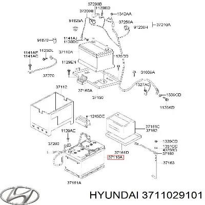 Авто акумулятор Х'юндей 60 А/г (3711029101)