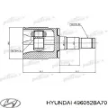 ШРУС внутренний правый MARKET (OEM) XX496052BA70