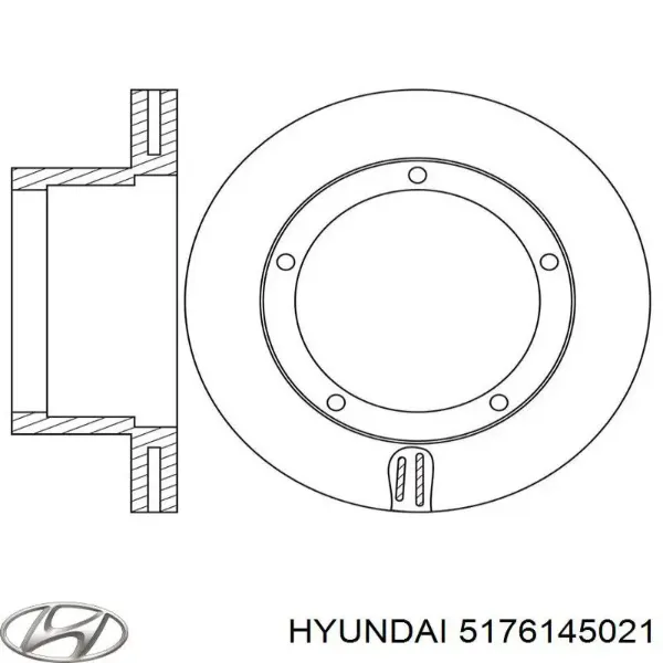 Передние тормозные диски 5176145021 Hyundai/Kia