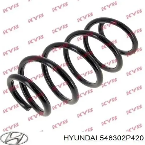 Передняя пружина 546302P420 Hyundai/Kia