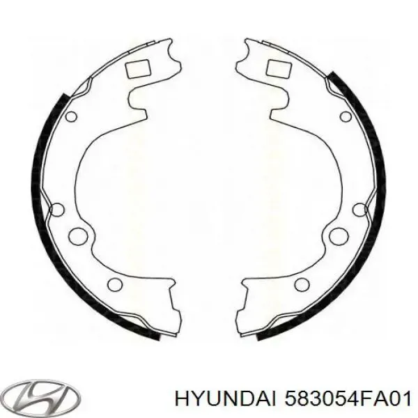 Задние барабанные колодки 583054FA01 Hyundai/Kia