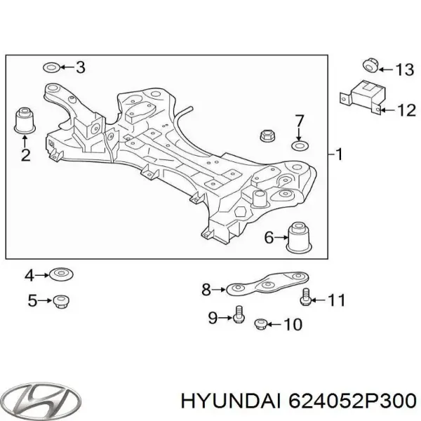 Подрамник передний 624052P300 Hyundai/Kia