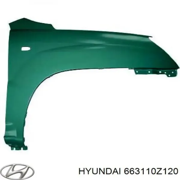 Крыло переднее левое 663110Z120 Hyundai/Kia