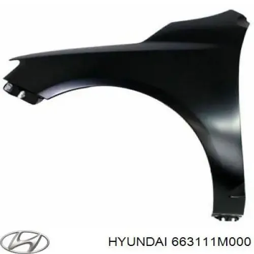 Крыло переднее левое 663111M000 Hyundai/Kia