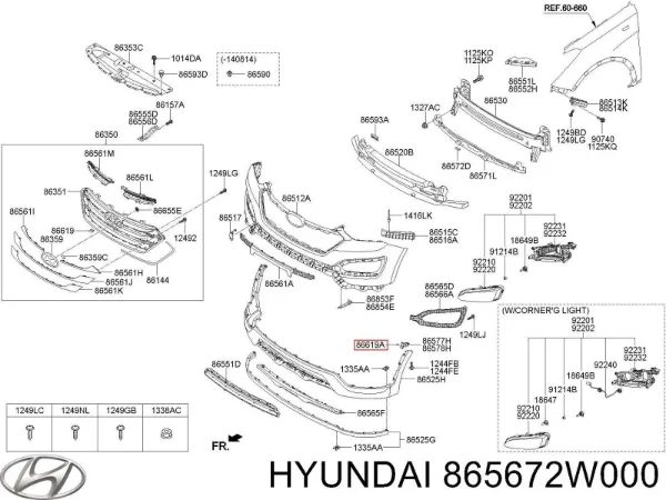  865672W000 Hyundai/Kia