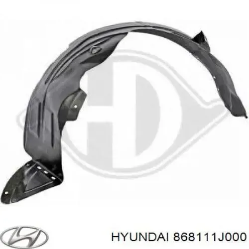 Подкрылок передний левый на Hyundai I20 I PB