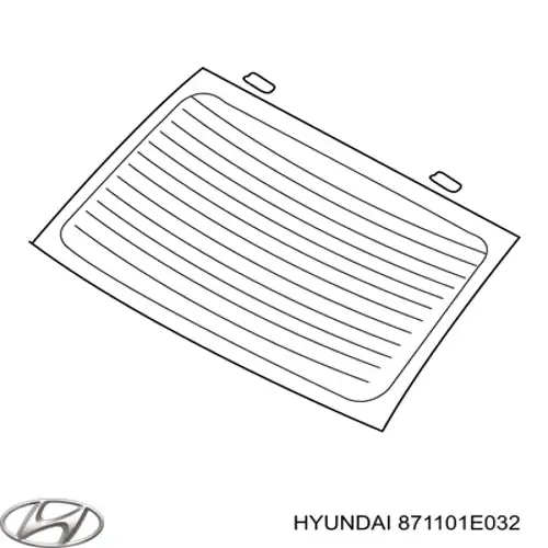 Заднее стекло Hyundai Accent III