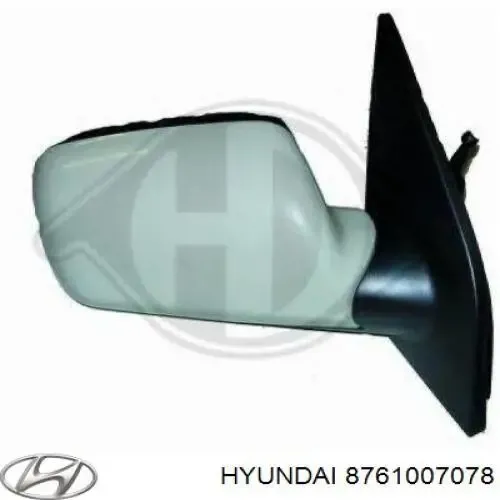 Левое боковое зеркало 8761007078 Hyundai/Kia