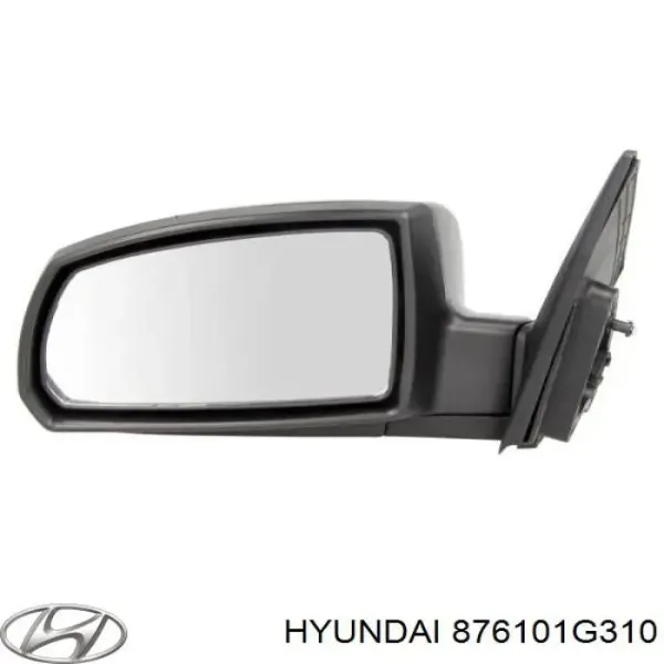 Левое боковое зеркало 876101G310 Hyundai/Kia
