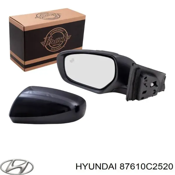 Левое боковое зеркало 87610C2520 Hyundai/Kia