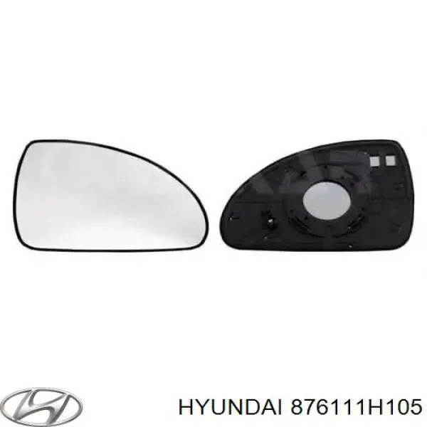 876111H105 Hyundai/Kia Зеркальный элемент зеркала заднего вида левого