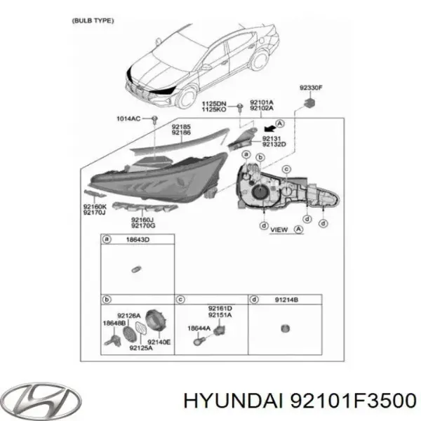 Левая фара FP3263R3T TYC