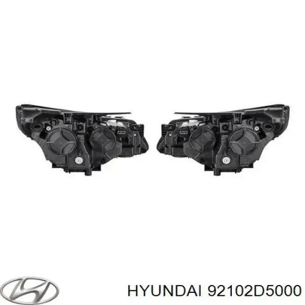 Правая фара 92102D5000 Hyundai/Kia
