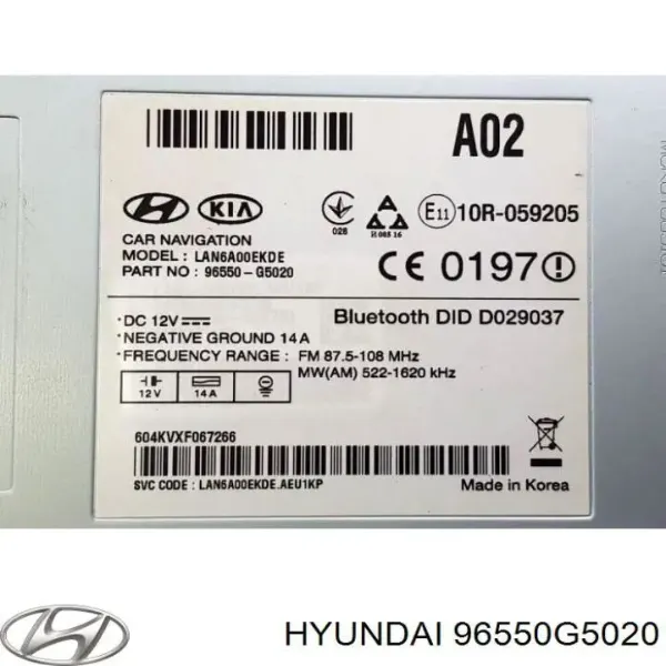  96550G5020 Hyundai/Kia