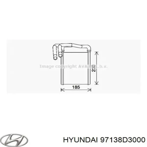 Радиатор печки 97138D3000 Doowon