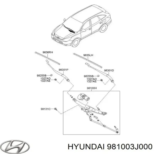 Трапеция дворников Hyundai Veracruz 