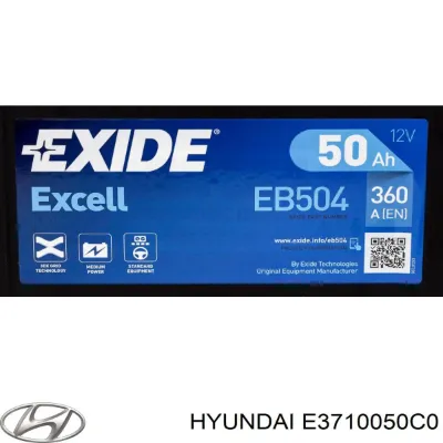 Акумуляторна батарея Х'юндей 50 А/г 12 В (E3710050C0)