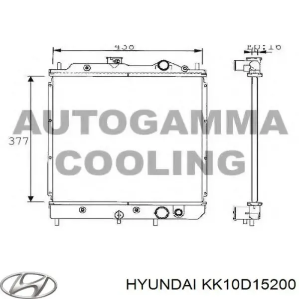 Радиатор KK10D15200 Hyundai/Kia