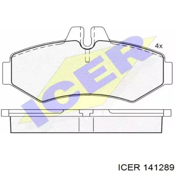 Задние тормозные колодки 141289 Icer