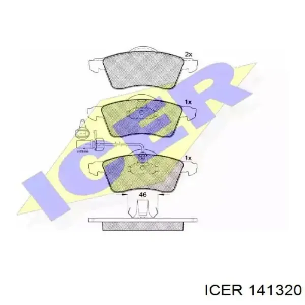 Передние тормозные колодки 141320 Icer