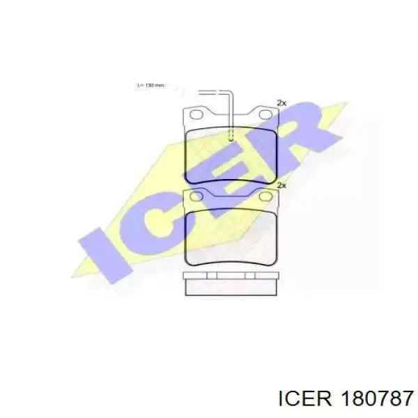 Задние тормозные колодки 180787 Icer