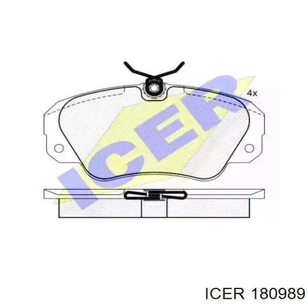 Передние тормозные колодки 180989 Icer