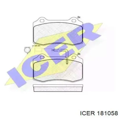 Передние тормозные колодки 181058 Icer